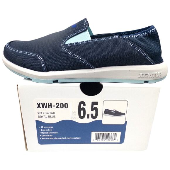 Xtratuf Yellowtail Slip-On Boat Shoes Blue Yellowtail Canvas Slip On Women's 6.5 - Picture 2 of 6